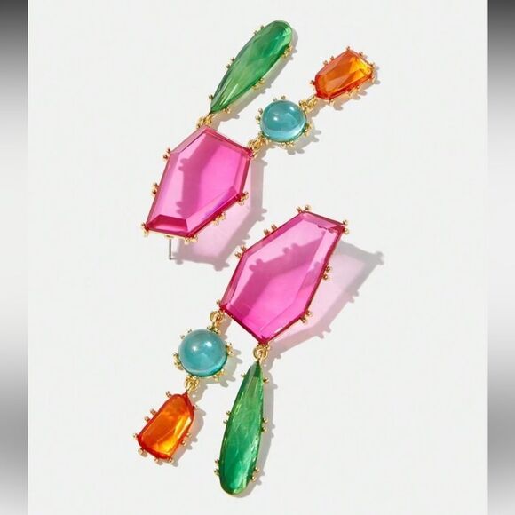 Elegant Multicolor Drop Earrings A1460 - Picture 1 of 3